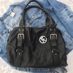 Black Leather Michael Kors Purse
